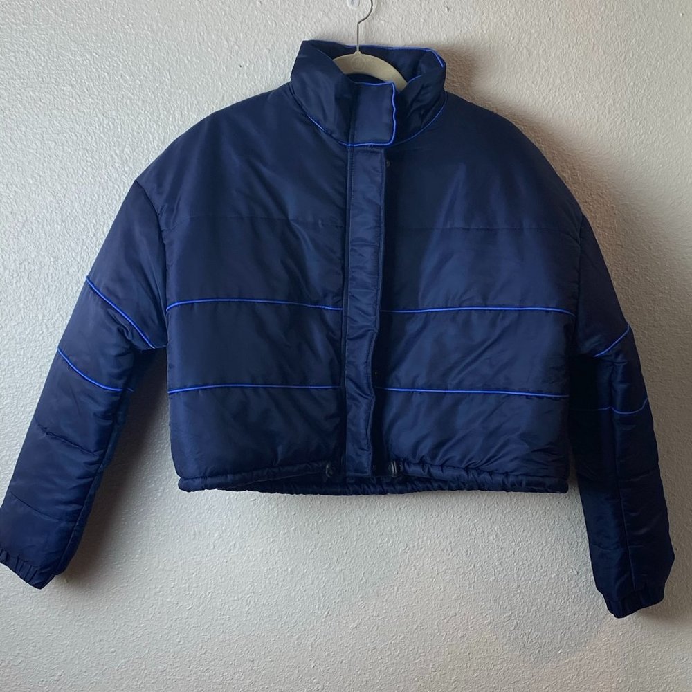 American Eagle Studio Dee Elly Puffer Coat Women’s size M Navy Blue NWT’s